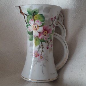 Handpainted bone china pitcher